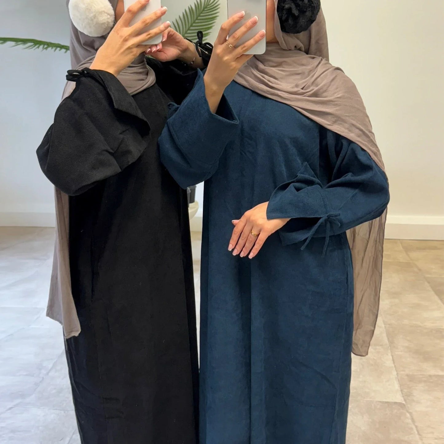 Bowknot Abaya Dress – Modest Robe with Pockets