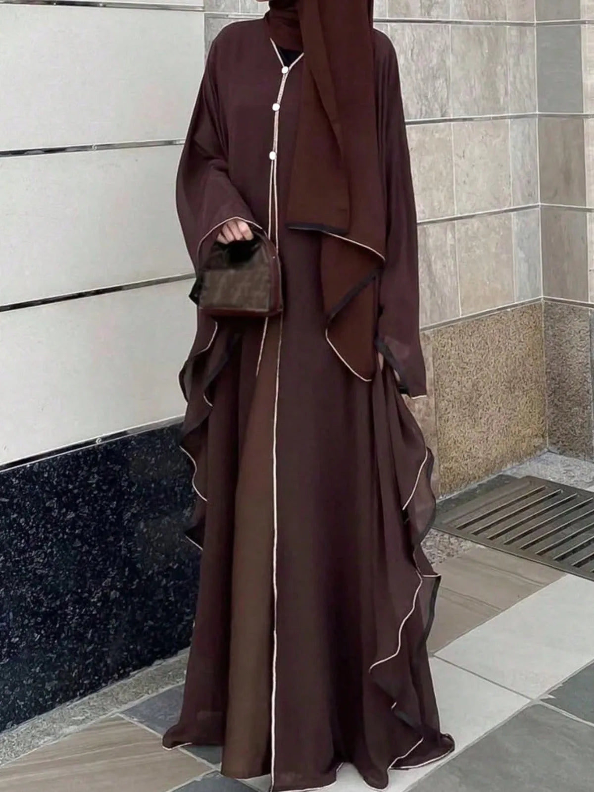 Full Sleeve Loose Abaya – Solid Casual Kaftan Maxi Dress