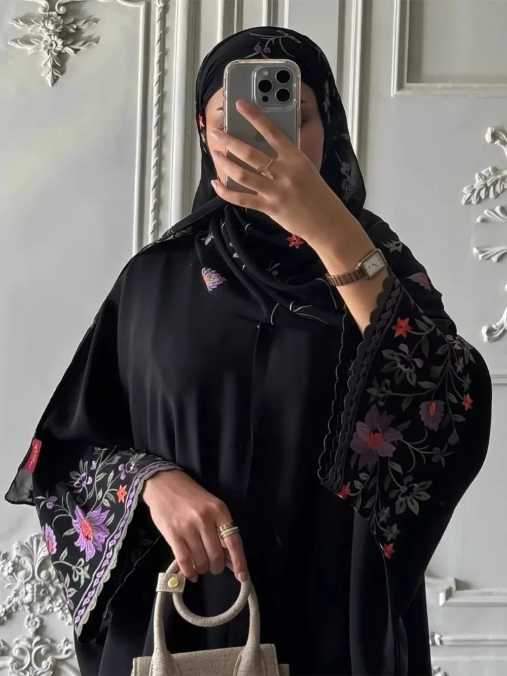 Embroidery Muslim Without Scarf Outwear Abaya