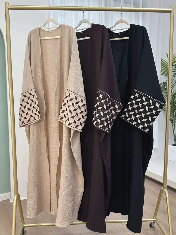 Open Muslim Kimono Abaya Dubai Elegant Kaftan Modest Dress Abayas For Women Islam Caftan Marocain Robe Arabe Femme Musulmane