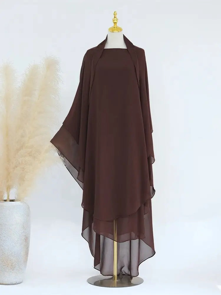 Dubai Chiffon Abaya Set