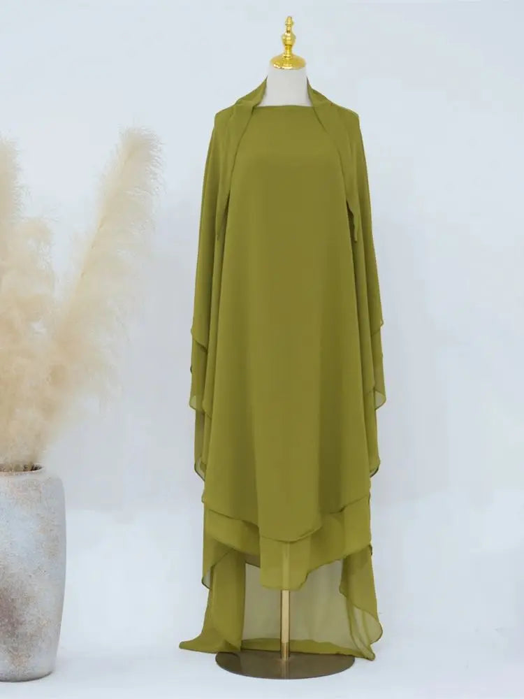 Dubai Chiffon Abaya Set