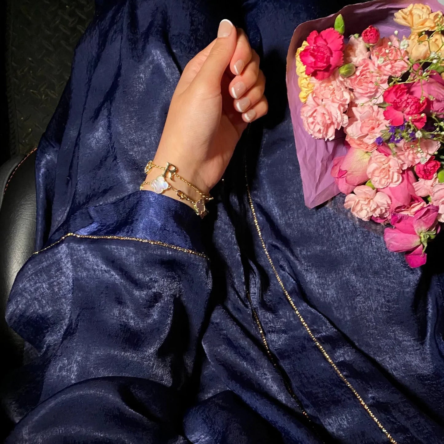 Dubai Satin Open Abaya
