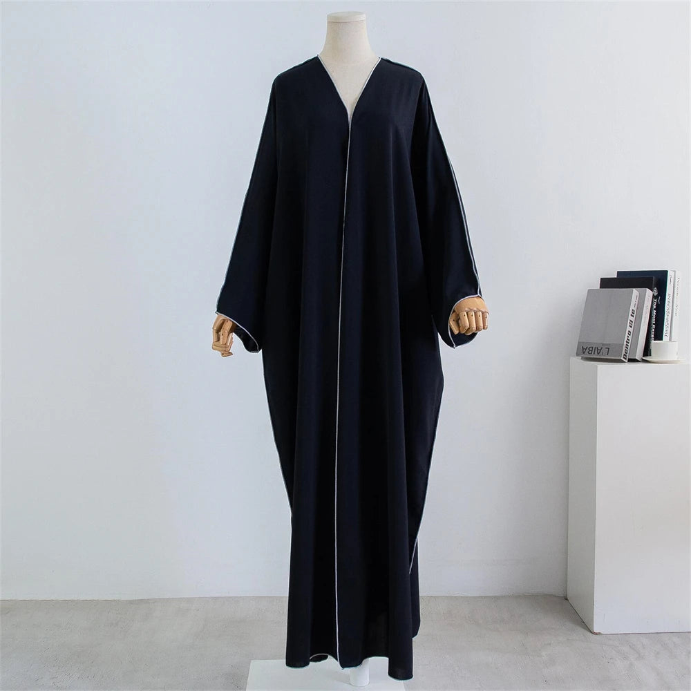 Satin Kimono Open Abayas for Women 2025 Ramadan Muslim Dress Turkey Kaftan Kebaya Caftan Marocain Abaya Dubai Luxury Jalabiya
