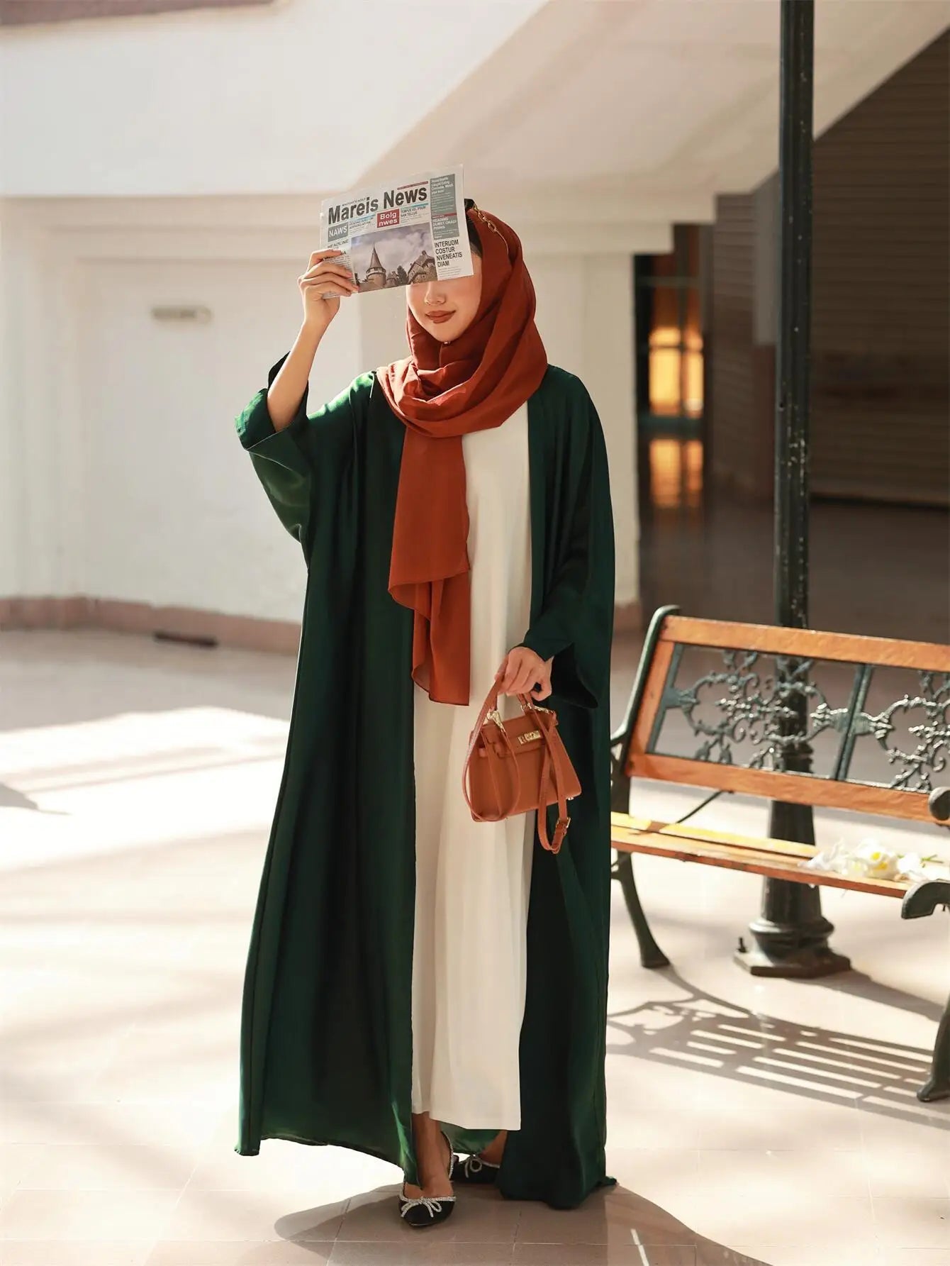 Open Abaya full Sleeve Slit