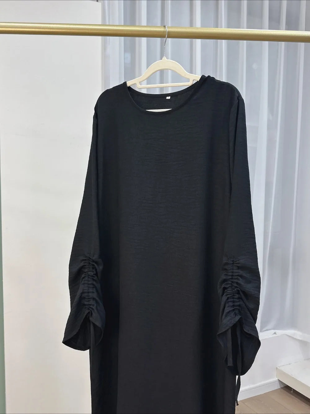 Eid Modest Dress for Women Abaya Lace-up Sleeve Morocco Party Dresses Ramadan Vestidos Largos Kaftan Islam Dubai Arab Long Robe