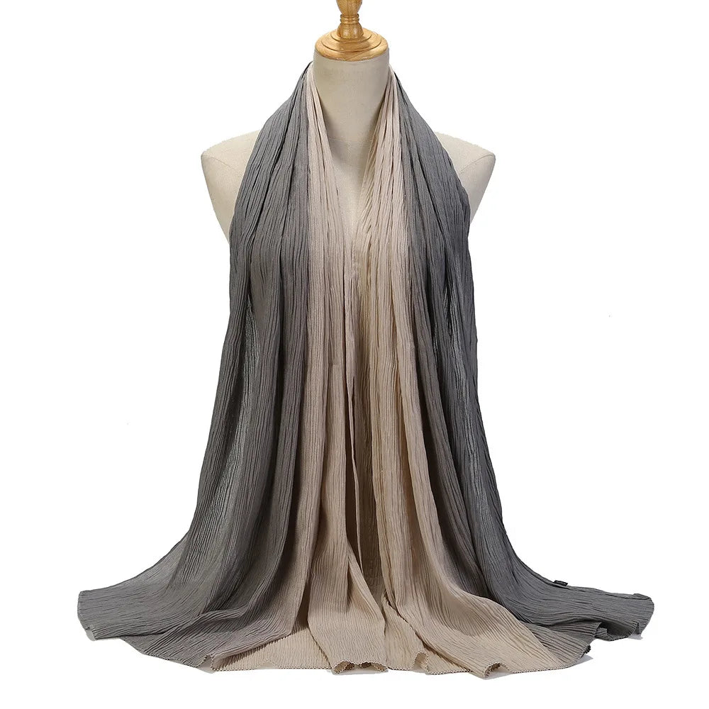 Trendy summer Strechy Crinkle Scarf