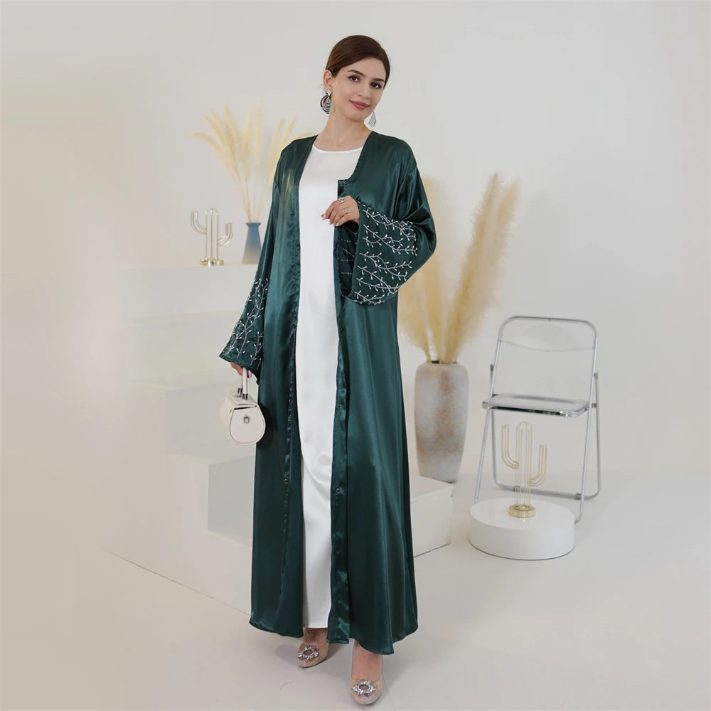 Beaded open Abaya