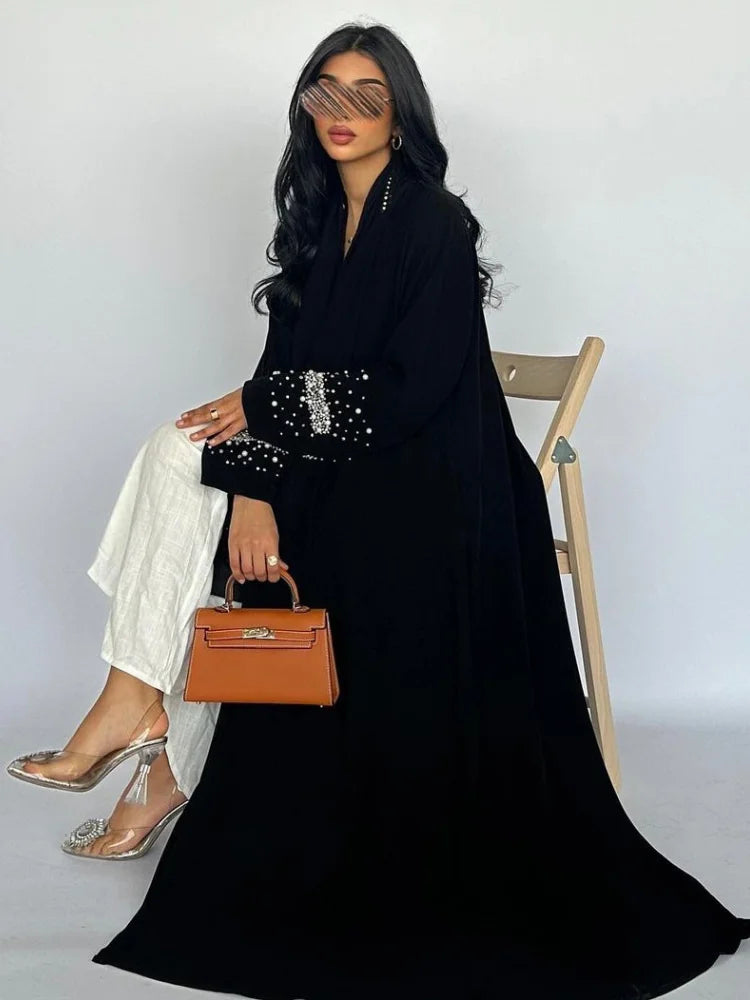 Diamond Pearls Abaya for Women with Scarf Abaya