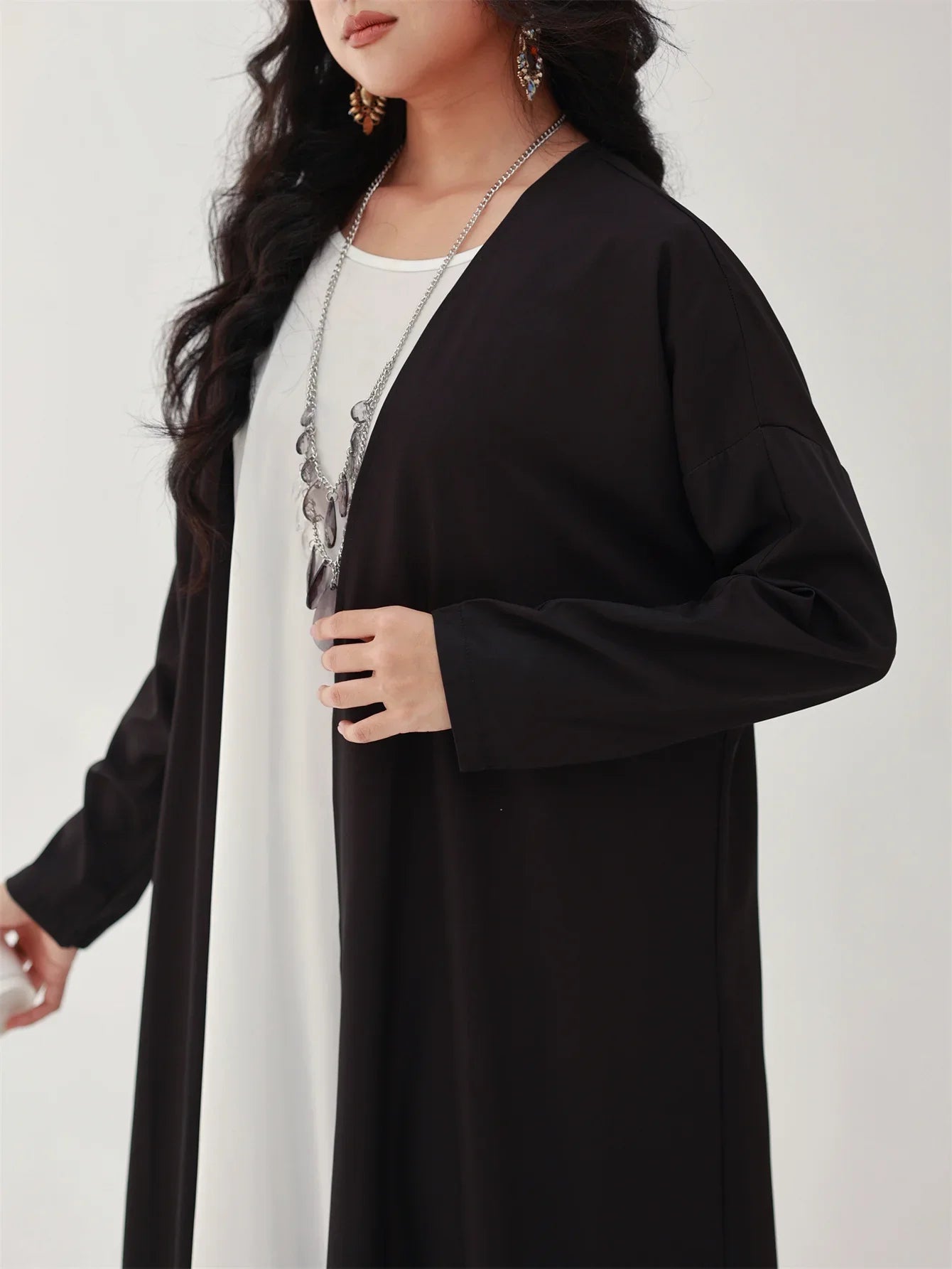 Open Front Abaya – Elegant Printed Kaftan Maxi Dress Turkey Style
