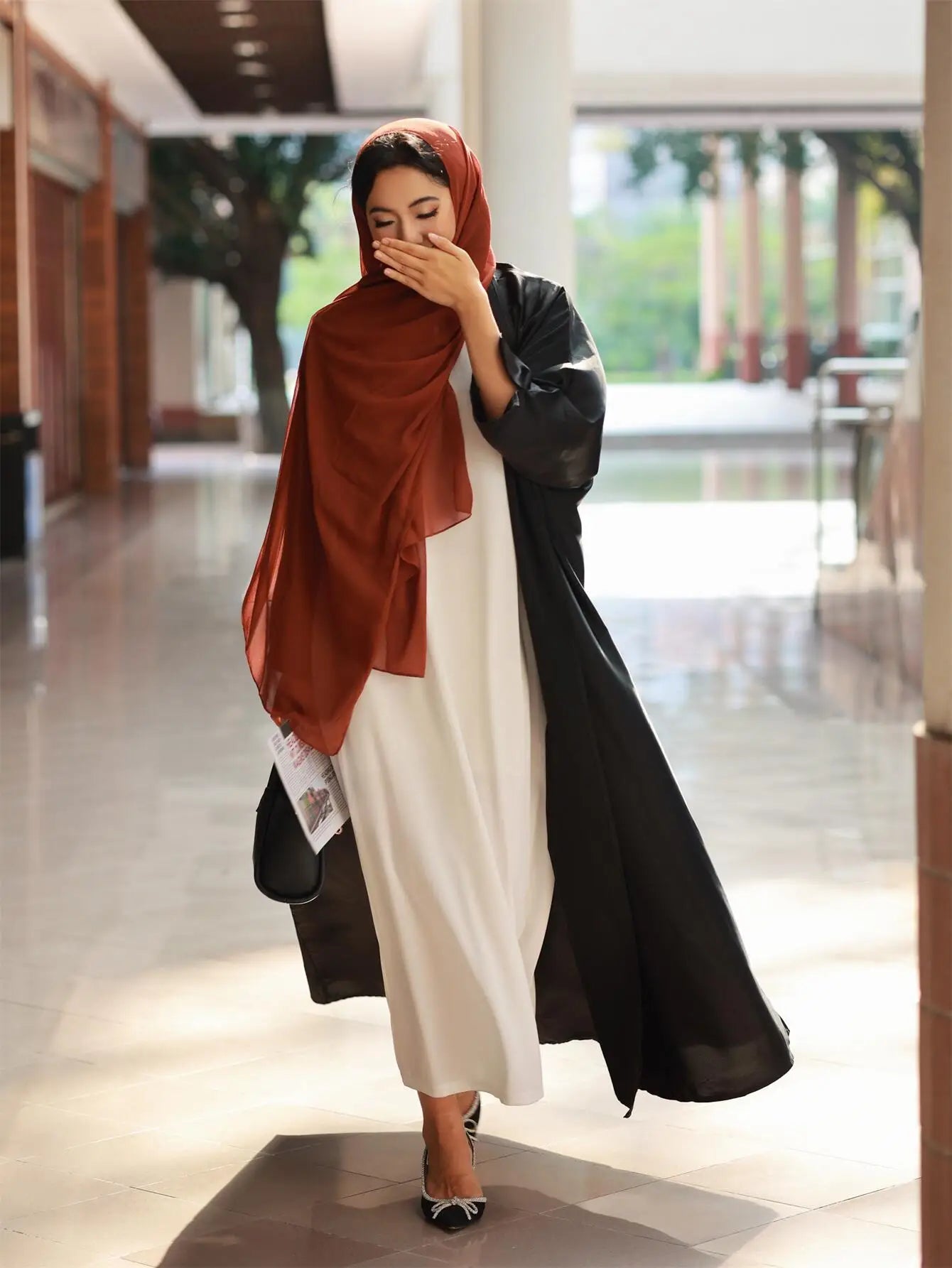 Open Abaya full Sleeve Slit