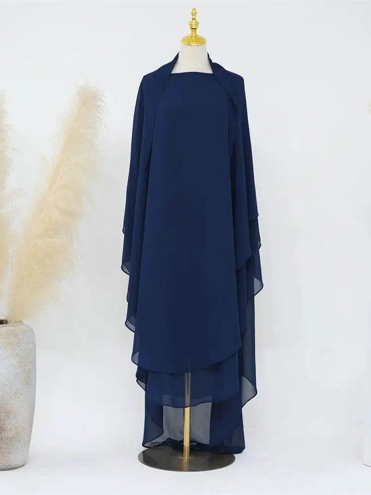 Dubai Chiffon Abaya Set