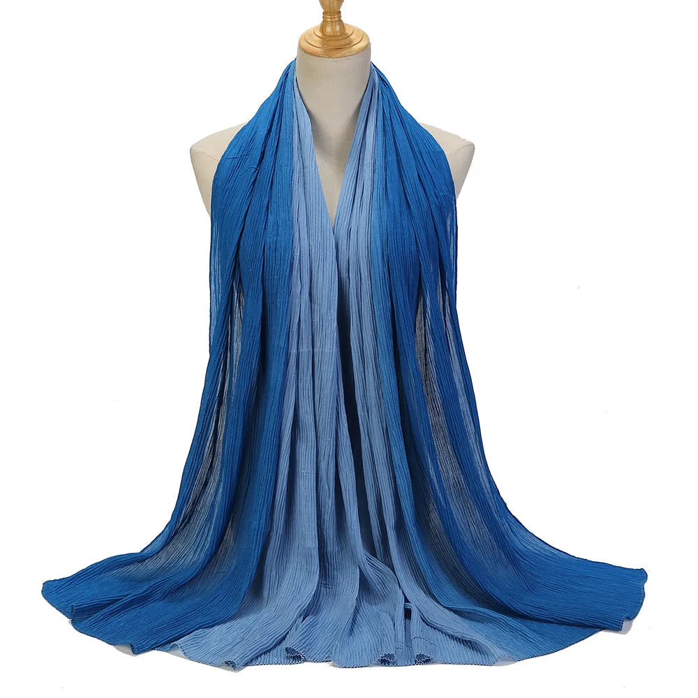 Trendy summer Strechy Crinkle Scarf