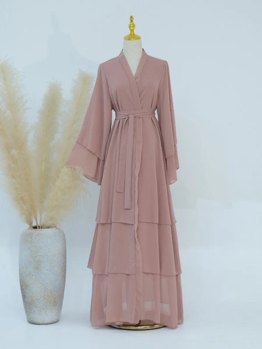Morocco Abaya Chiffon 3 Layers Dresses