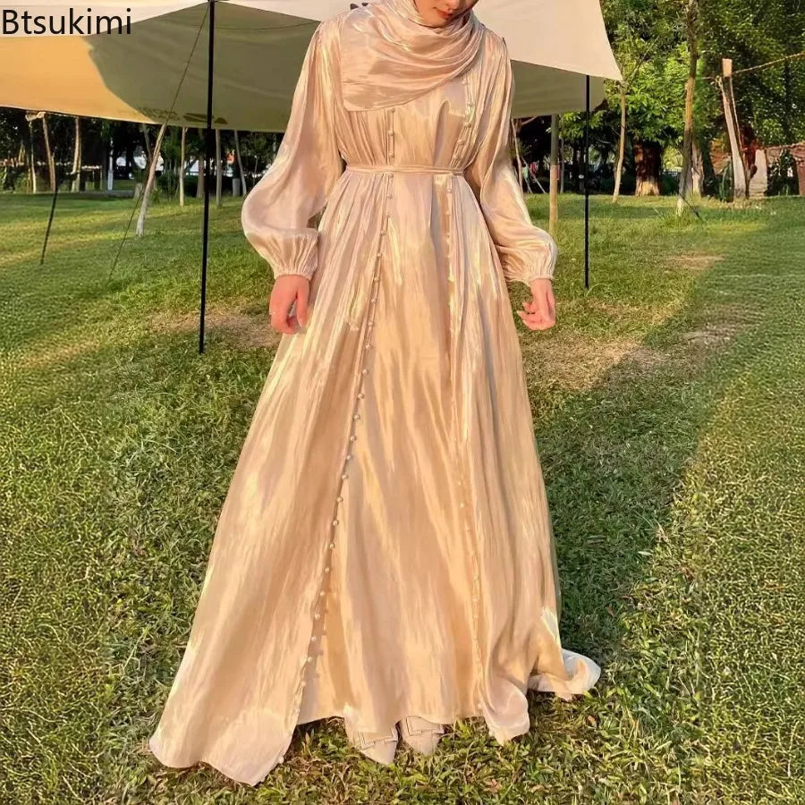 Gorgeous Pearl Abaya Party Dress