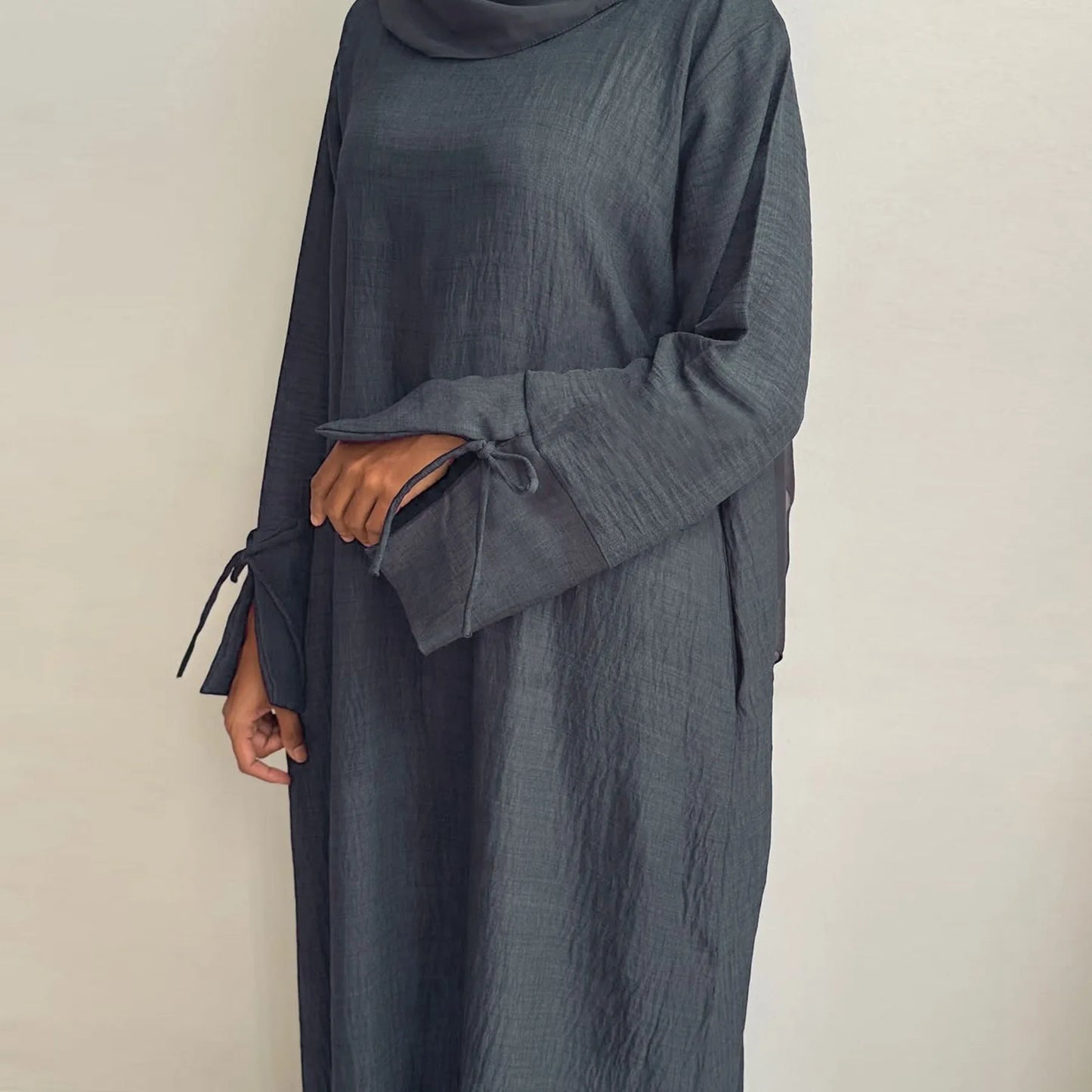 Loose Closed Abaya Dress for Women, Pullover Muslim Dress, Slit Cuffs, Casual Hijabi Outwear, Dubai Islamic Clothing, Ramadan