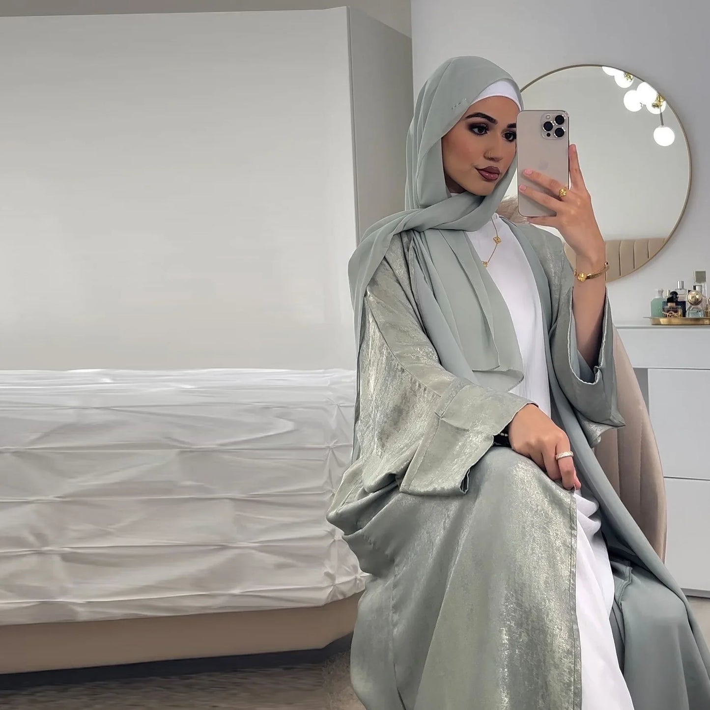 Satin Kimono Open Abayas for Women 2025 Ramadan Muslim Dress Turkey Kaftan Kebaya Caftan Marocain Abaya Dubai Luxury Jalabiya