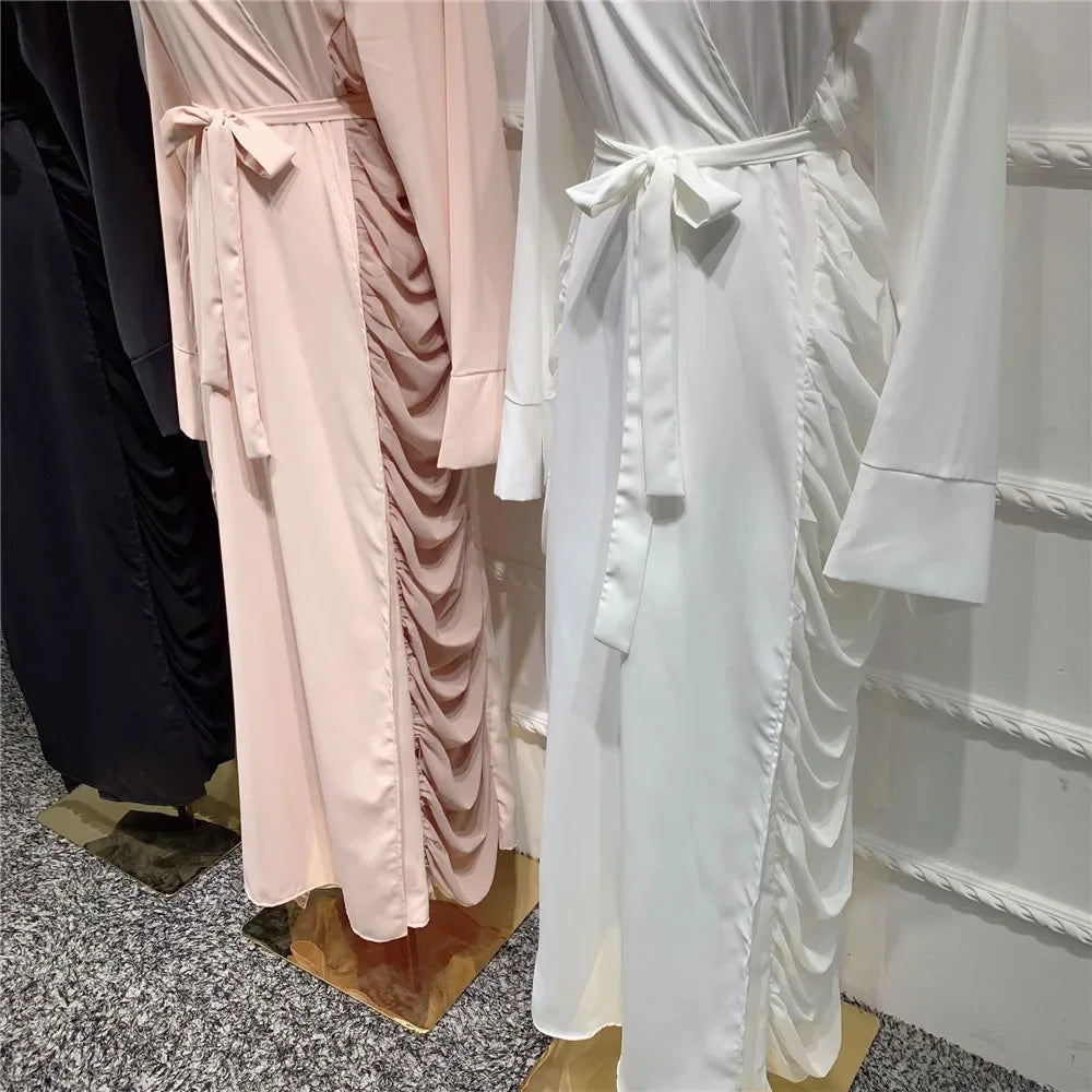 Open Kimono Chiffon Dress