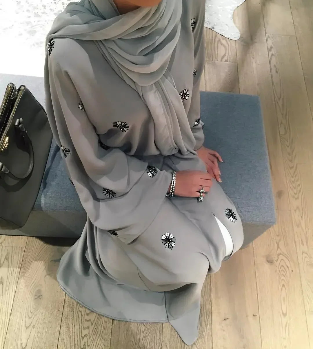 Simple Elegant Dubai open Abaya