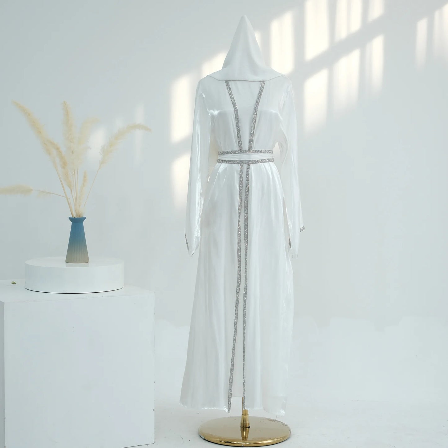 Dimond 3 Pieces sets Open Abaya