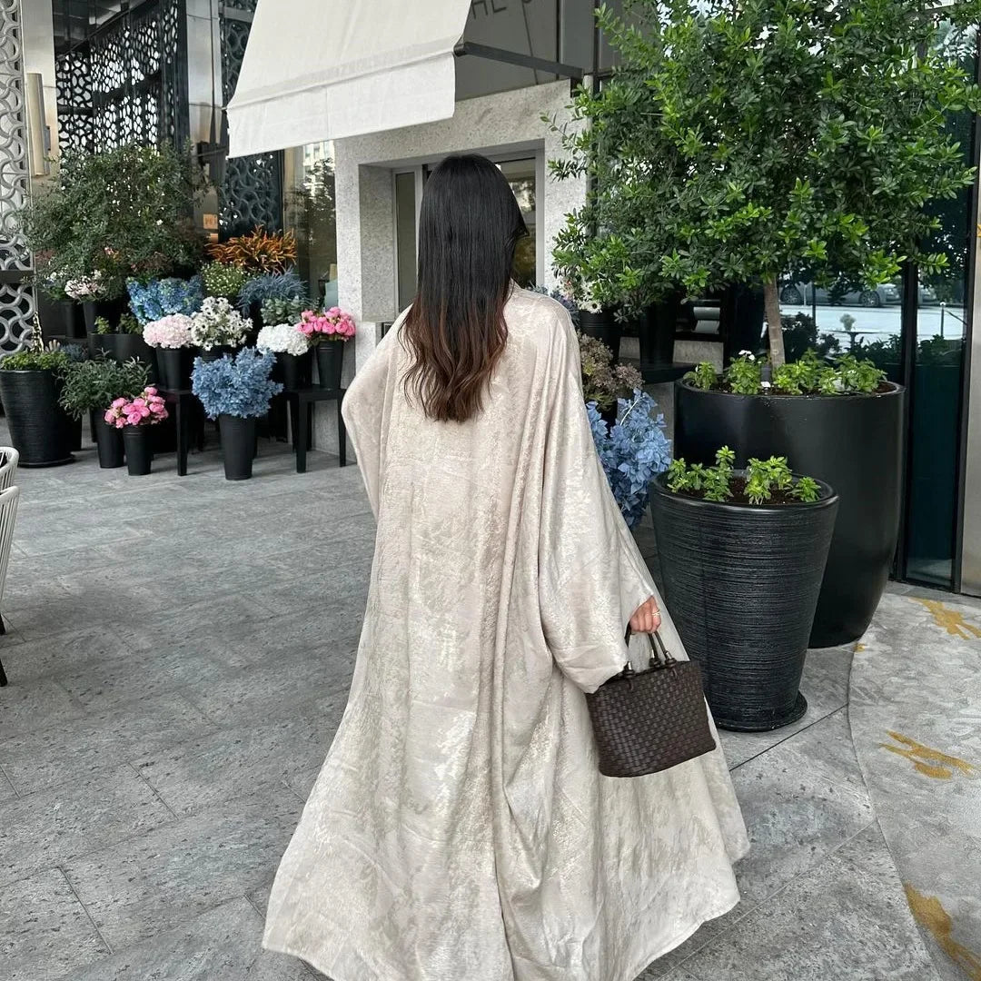 Satin Kimono Open Abayas for Women 2025 Ramadan Muslim Dress Turkey Kaftan Kebaya Caftan Marocain Abaya Dubai Luxury Jalabiya