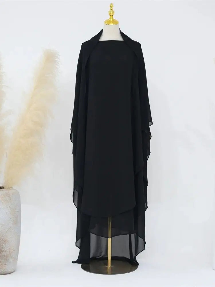 Dubai Chiffon Abaya Set