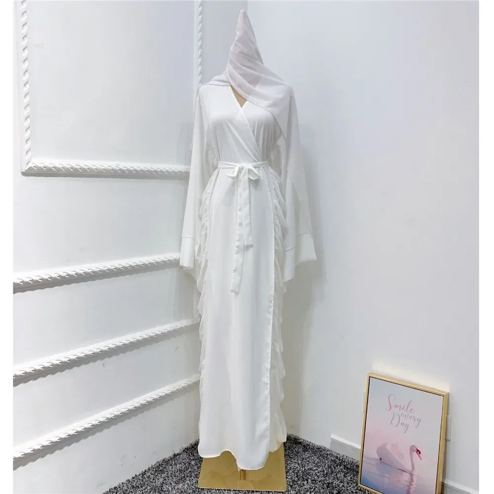 Open Kimono Chiffon Dress