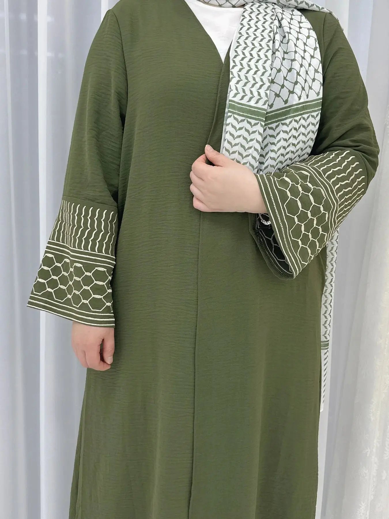 Fashion Embroidery Kimono Oversized Muslim Robe abaya syari female full length Taseel Muslim abaya Worship Service abayas wy1969