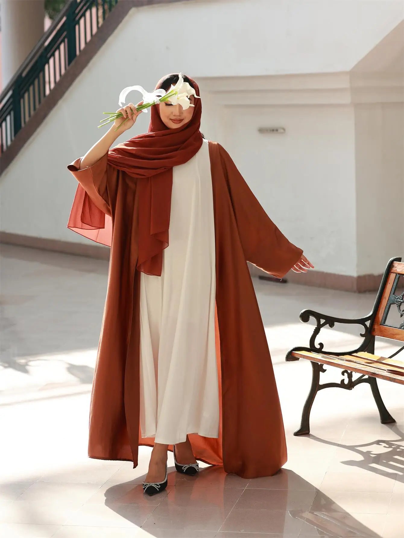 Open Abaya full Sleeve Slit