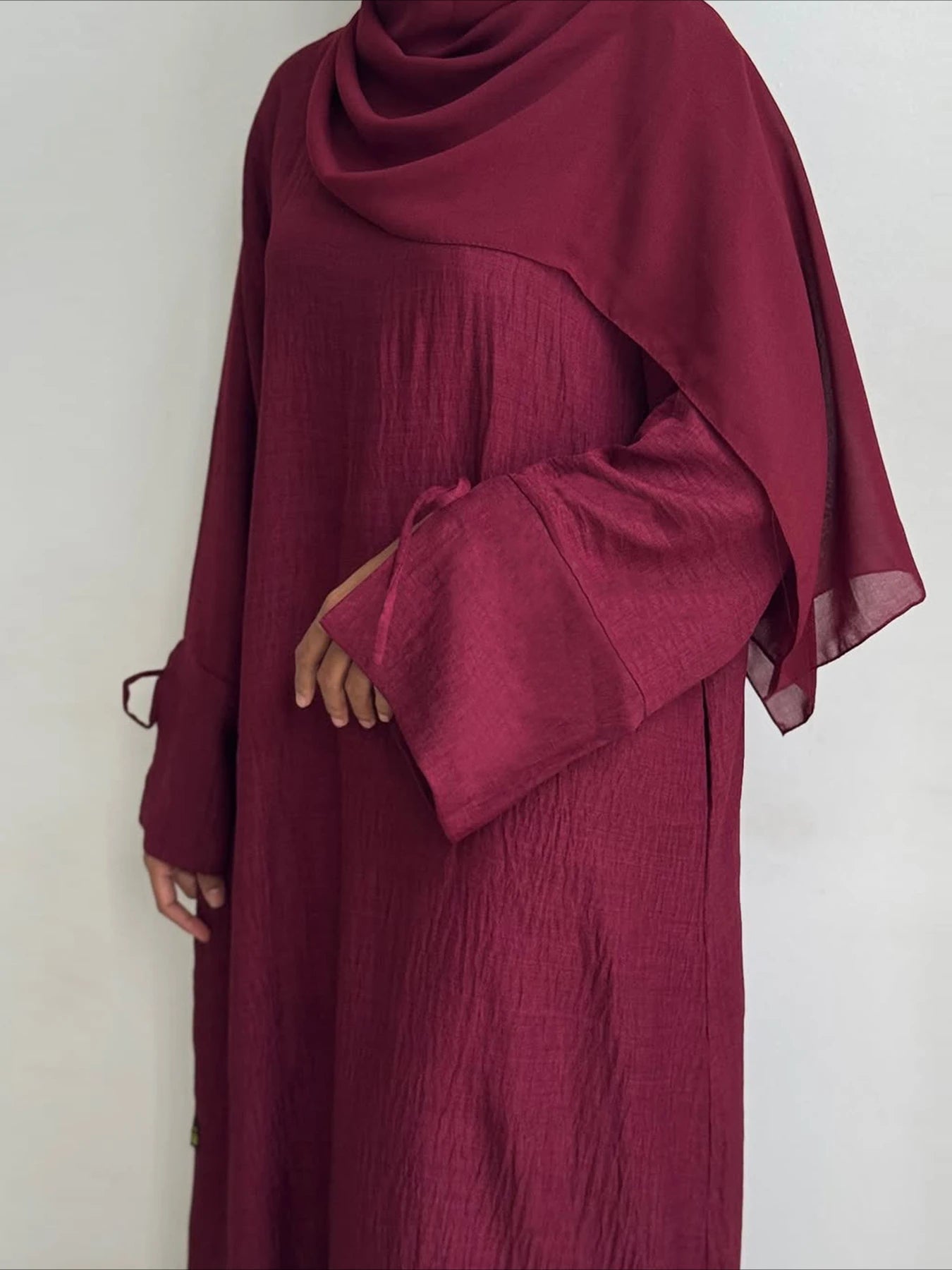 Dubai   Abaya Robe – Kaftan Style with Bow