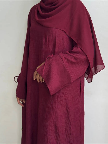 Dubai   Abaya Robe – Kaftan Style with Bow