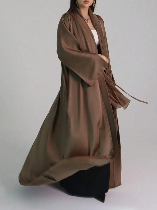Full Sleeve Lace up Loose Abaya