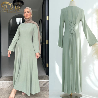 Elegant Flowy Abaya Dress