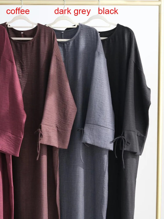 Dubai   Abaya Robe – Kaftan Style with Bow