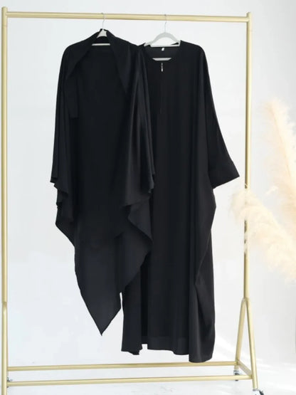 Dubai Abaya Set – Khimar & Dress, Long Kaftan Robe
