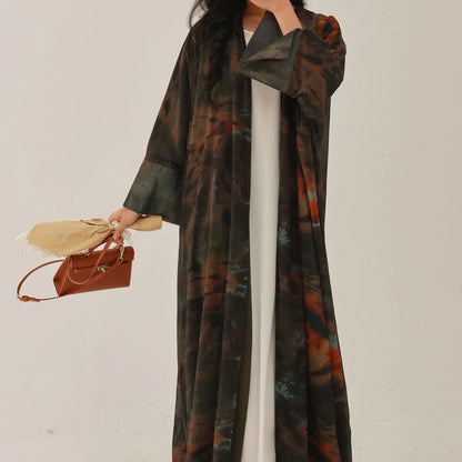 Tie-Dye Open Abaya