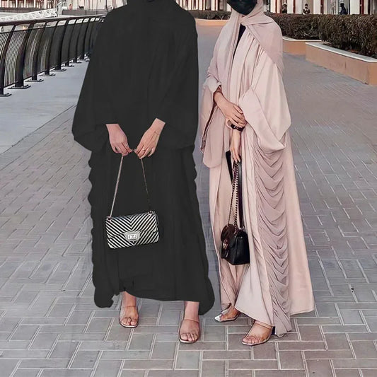 Open Kimono Chiffon Dress