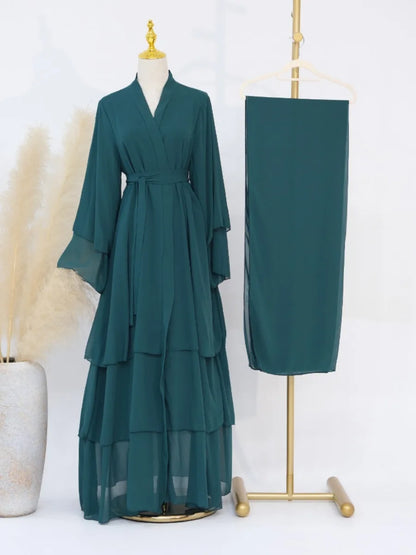 Morocco  Abaya Chiffon 3 Layers  Dresses