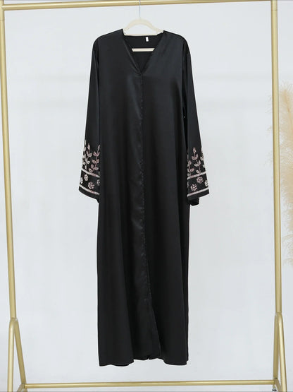 Elegant Beaded Abaya – Long Cardigan