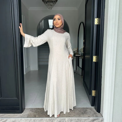 Elegant Flowy Abaya Dress