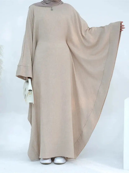 Linen Khimar Abaya – Damen Maxi Kaftan Dress