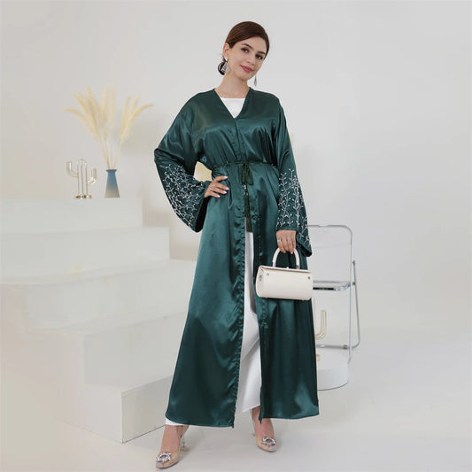 Beaded open Abaya