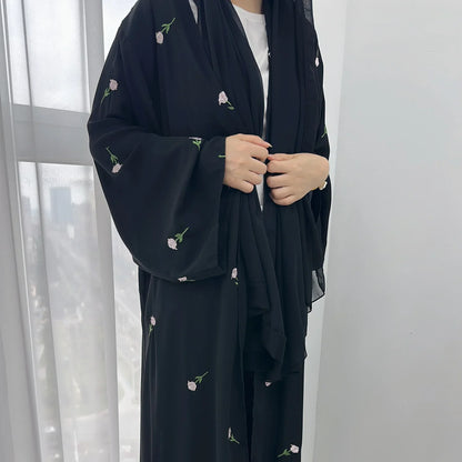 Open Chiffon Kimono Abaya  Kaftan Cardigan