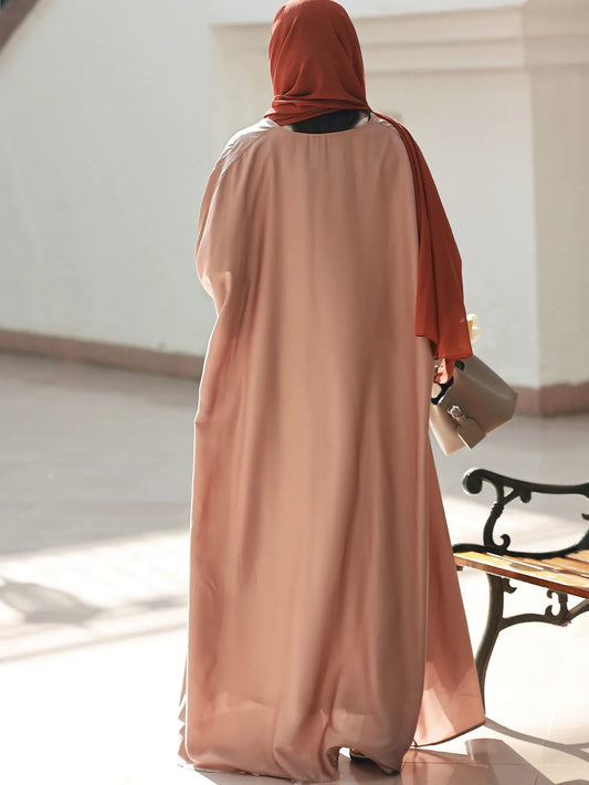 Open  Abaya full Sleeve Slit