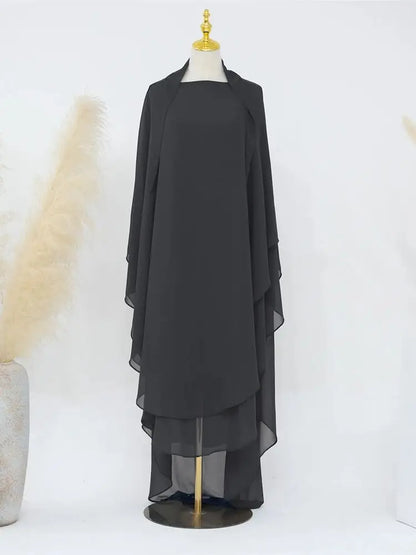 Dubai Chiffon Abaya Set