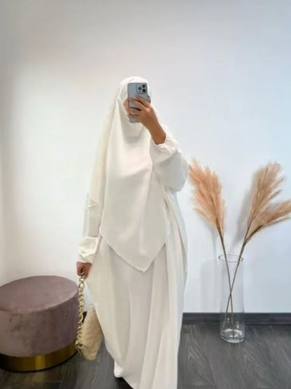 Long Khimar 2-Piece Abaya Set