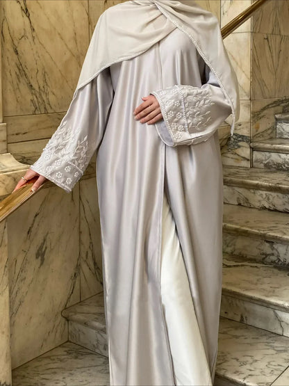 Elegant Beaded Abaya – Long Cardigan