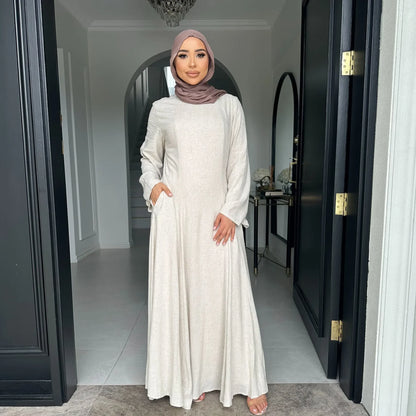 Elegant Flowy Abaya Dress