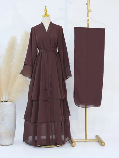 Morocco  Abaya Chiffon 3 Layers  Dresses