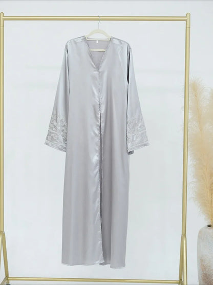 Elegant Beaded Abaya – Long Cardigan